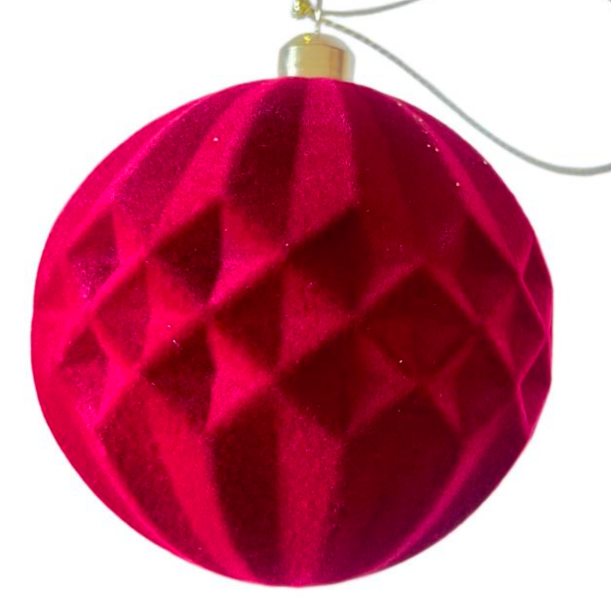 Velvet Christmas ball, 12 pcs